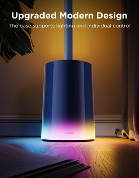 Govee Floor Lamp 2 post color gradient enabling mood setting.