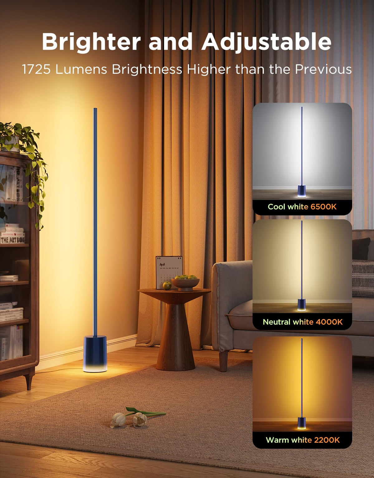 Govee Floor Lamp 2 sunset scene mode for cozy evenings.