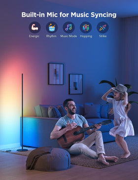 Govee Floor Lamp Basic 2-Pack shows DIY color palette and scenes.