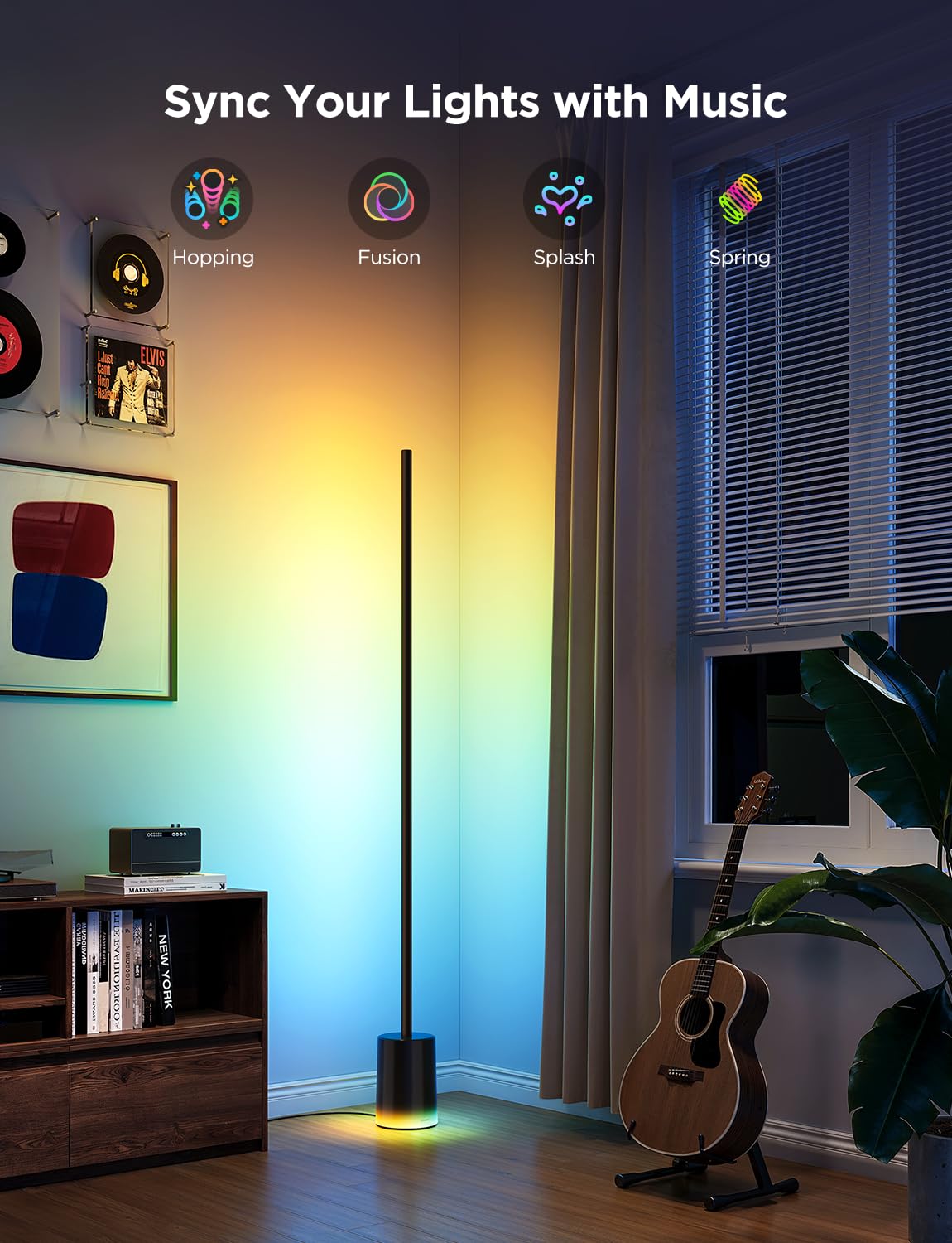 Govee floor lamp easy setup for a quick smart-home glow.