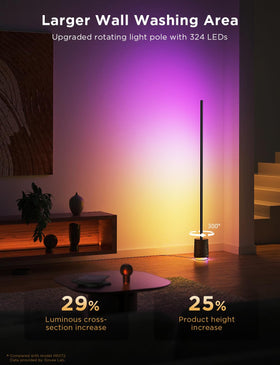 Govee Floor Lamp Pro matter-sync connects with smart home ecosystems for seamless control.