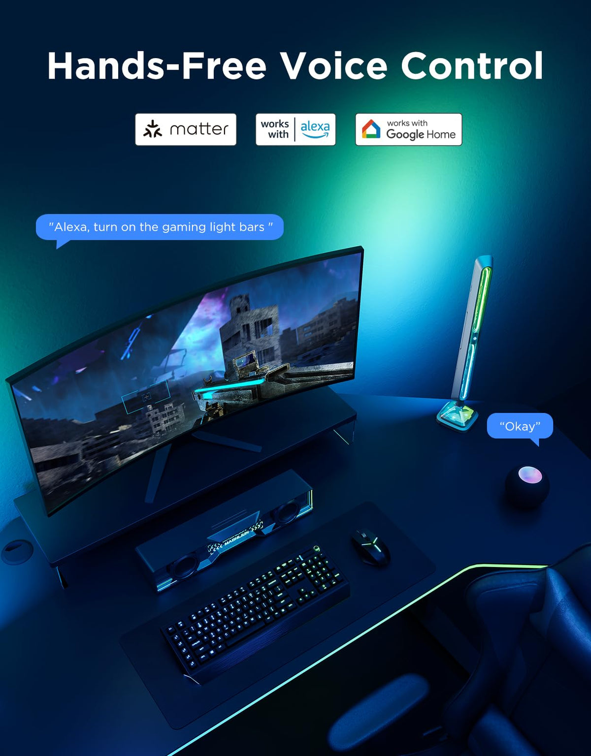 Govee Gaming Light Bars Pro desktop sync for real-time screen lighting