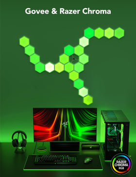 Govee Glide Hexa music sync visuals respond to songs with six modes.