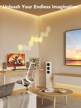Govee Glide Hexa 10-pack enables customizable wall layouts for versatile décor.