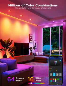 Govee GU10 smart bulb brightness-400lm provides clear room illumination.