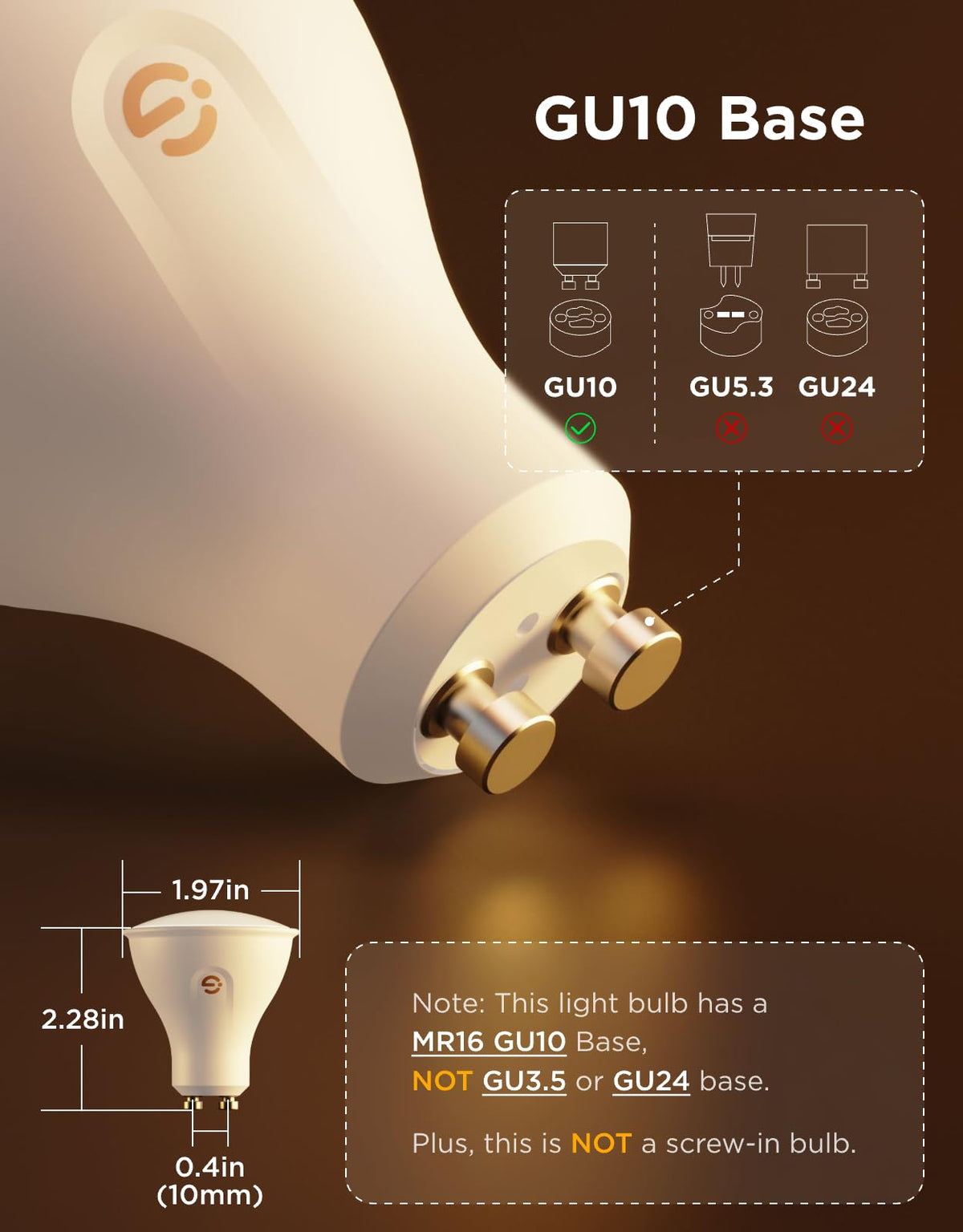Govee GU10 smart bulb color-spectrum showcases vibrant RGBWW lighting.