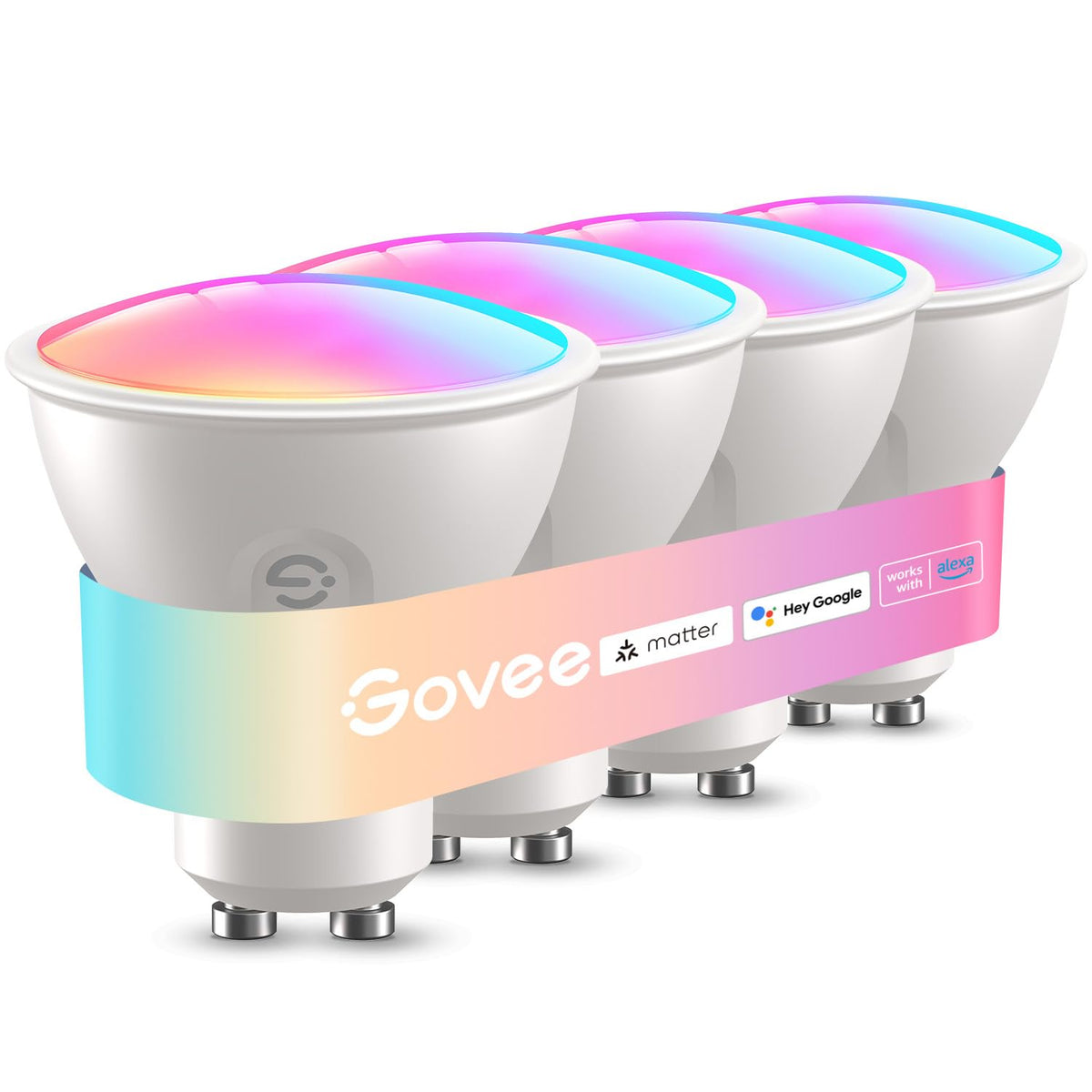 Govee GU10 smart bulb pack-4 enables multi-room color lighting.