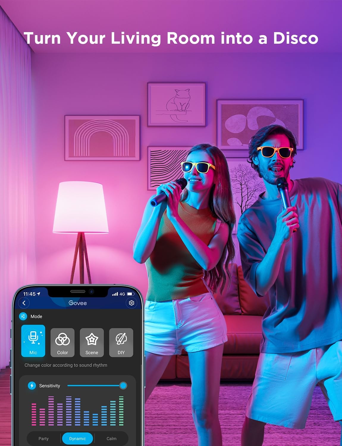 Govee GU10 smart bulb-timer-schedule automates on/off routines.