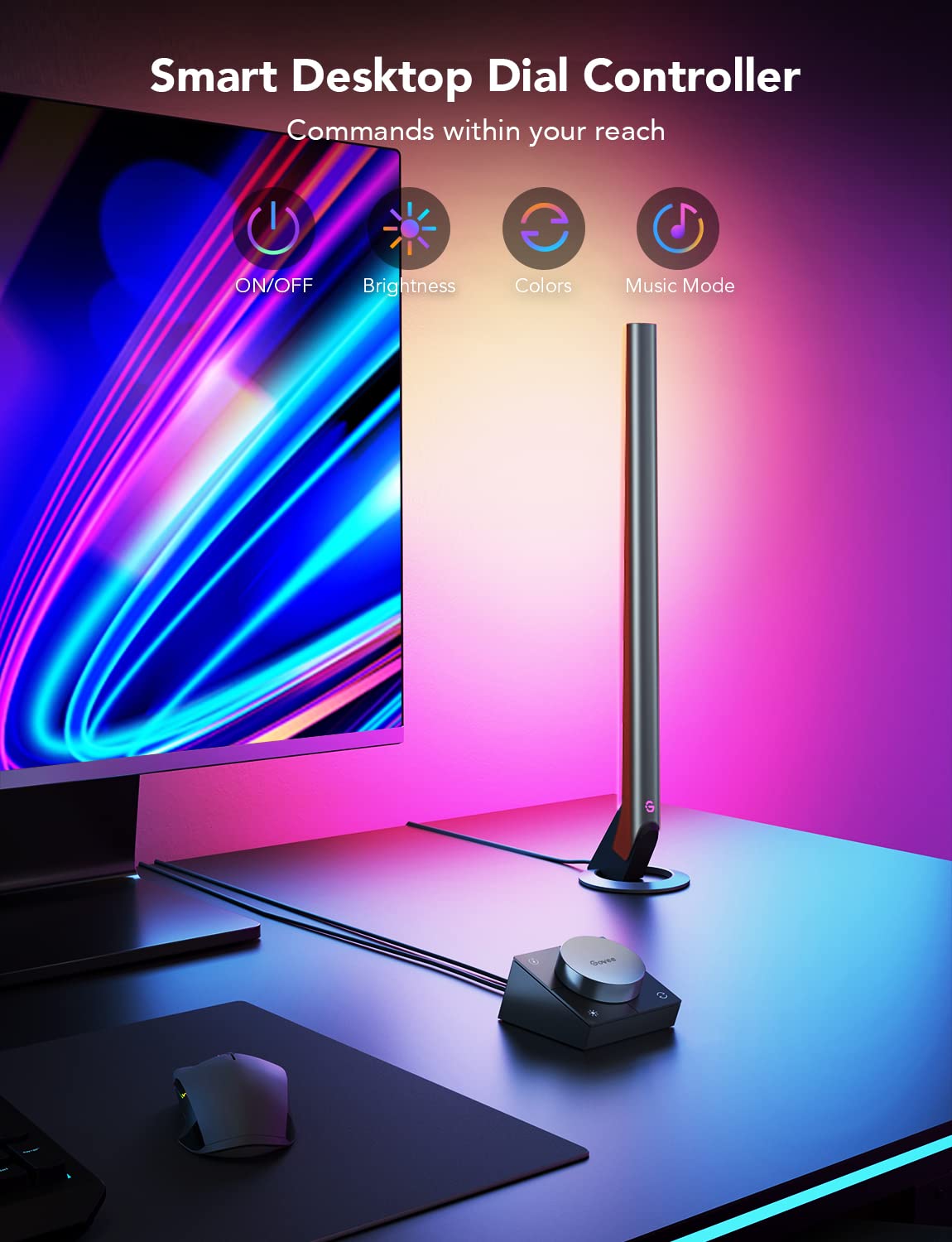 Govee H6047 audio reactive mode visualizing game sound
