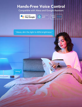 Govee LED Smart Light Bulbs voice control with Alexa and Google Assistant