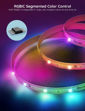 Govee LED strip decorating for holidays and parties.