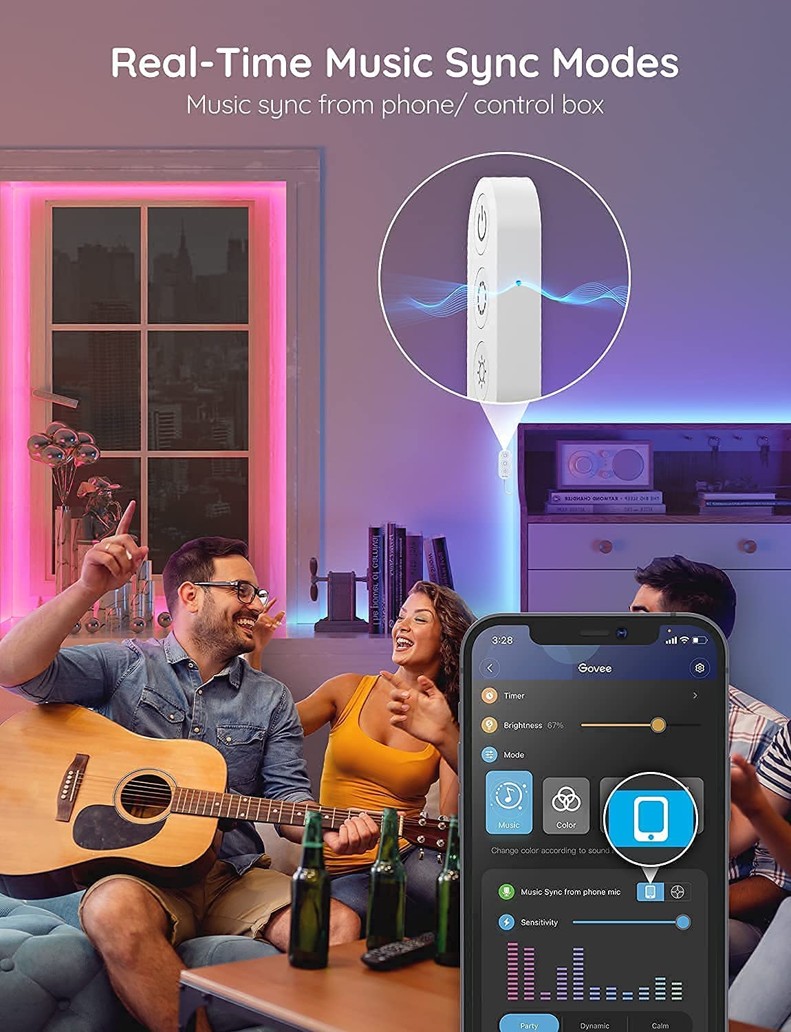 Govee DIY scene effects to tailor lighting for any moment.