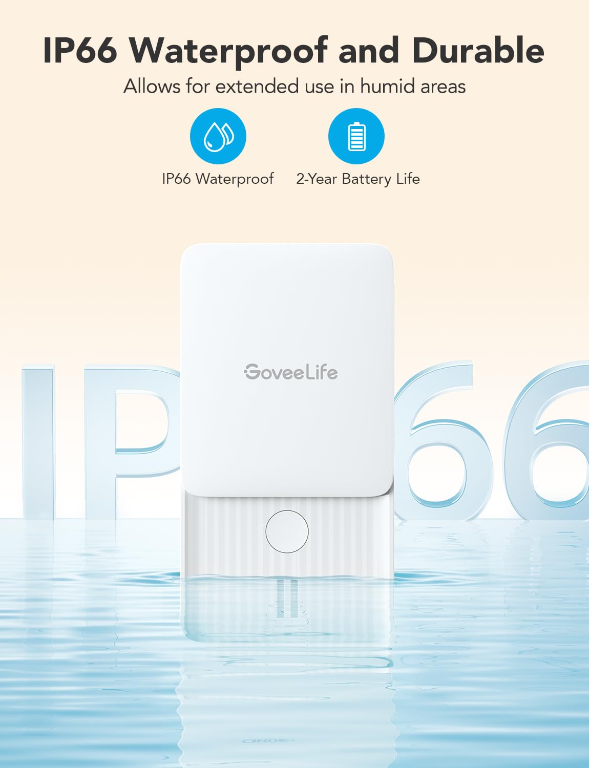 GoveeLife 5-year battery life for long-term maintenance-free operation.