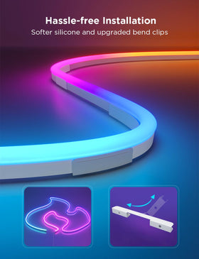 Govee neon lights with shape-mapping demo enable customizable lighting segments