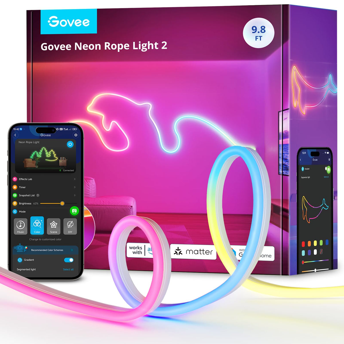 Govee Neon Lights show soft material for easy room decorating