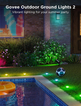 Govee Outdoor Ground Lights 2 50ft length illuminate long pathways