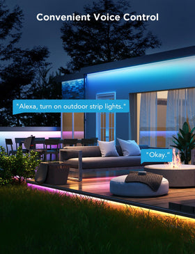 Govee 32.8-foot strip supports simple installation and control for events.