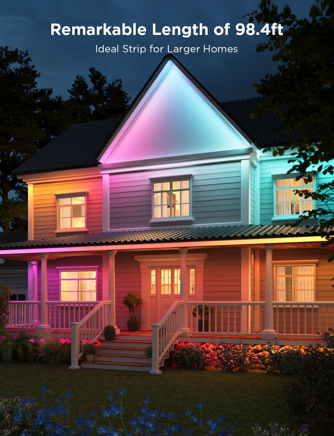 Govee LED strips synced to music create dynamic scenes for parties.
