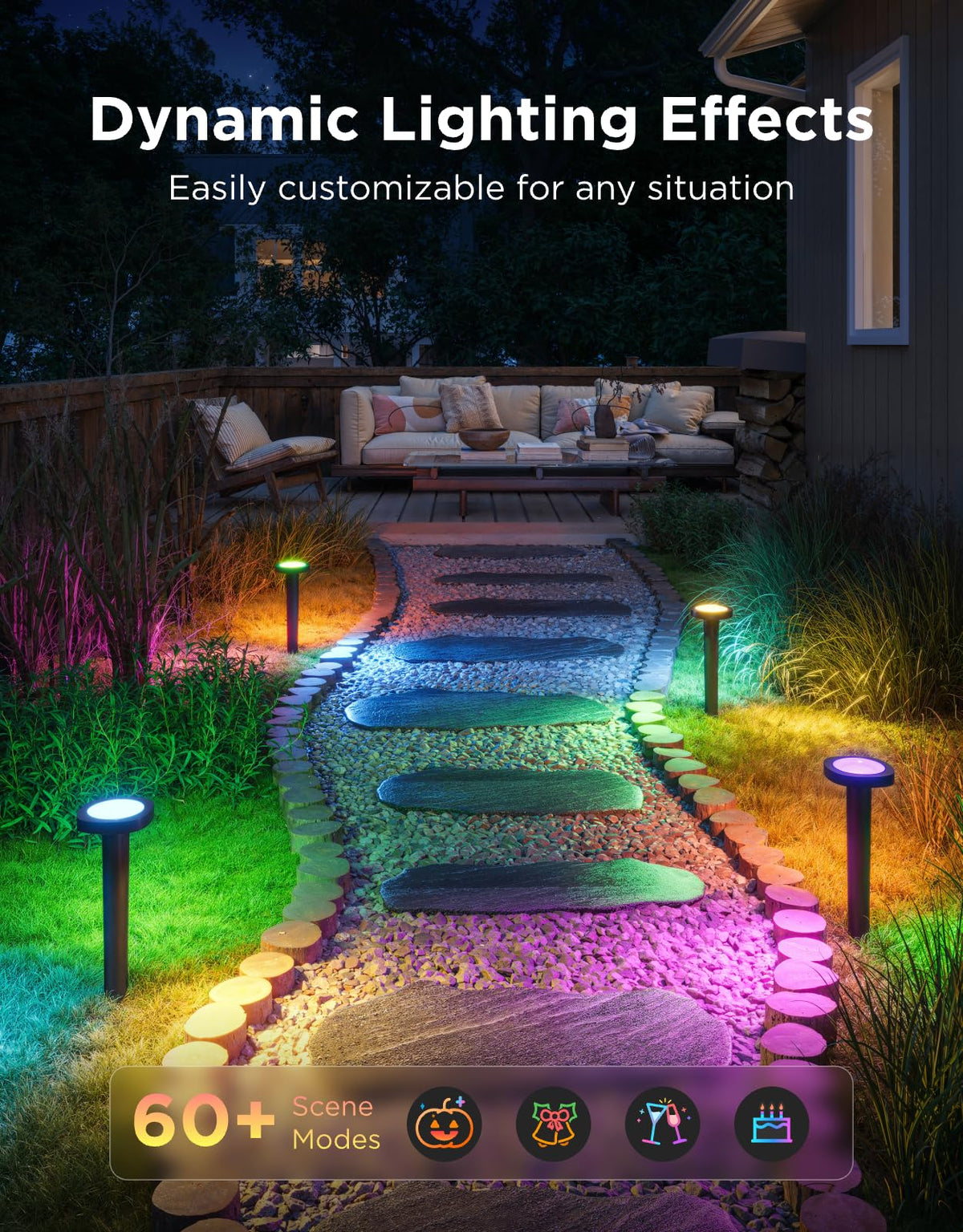 Govee outdoor pathway lights adapter with enclosure for secure waterproof setup