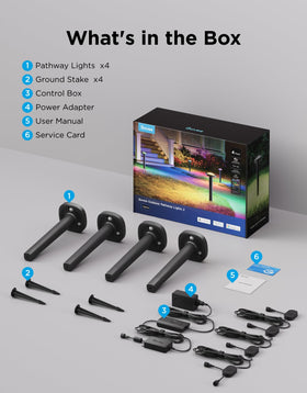 Govee outdoor pathway lights app shows scene modes for easy customization