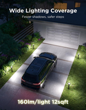 Govee outdoor pathway lights illuminate pathways with downward beam for safer nights