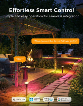 Govee outdoor pathway lights feature voice control and smart app setup