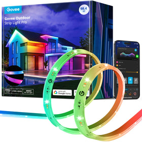 Govee Outdoor RGBIC porch lights brighten the porch with customizable color scenes.