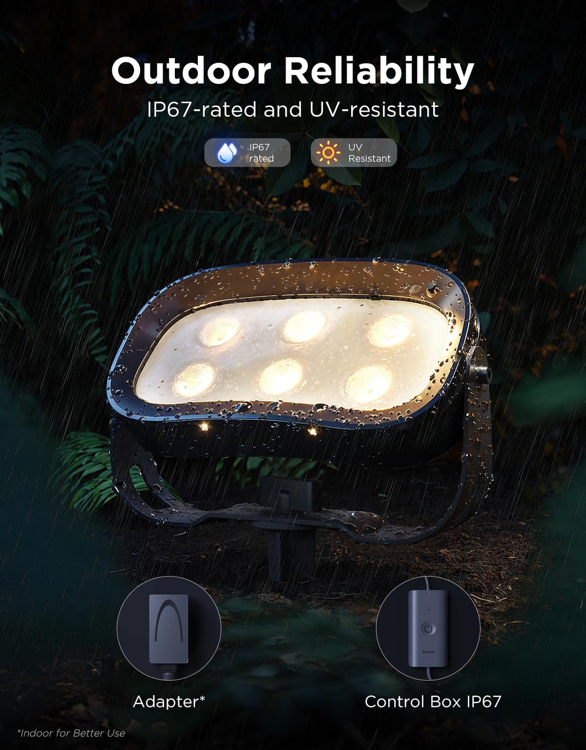 Govee lights resist wind and rain with IP67 durability