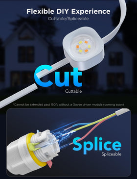 Govee Permanent Lights Pro IP67 waterproof rating keeps accents intact in rain.