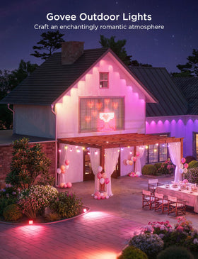 Govee Permanent Outdoor Lights 2 vibrant color options for porch lighting