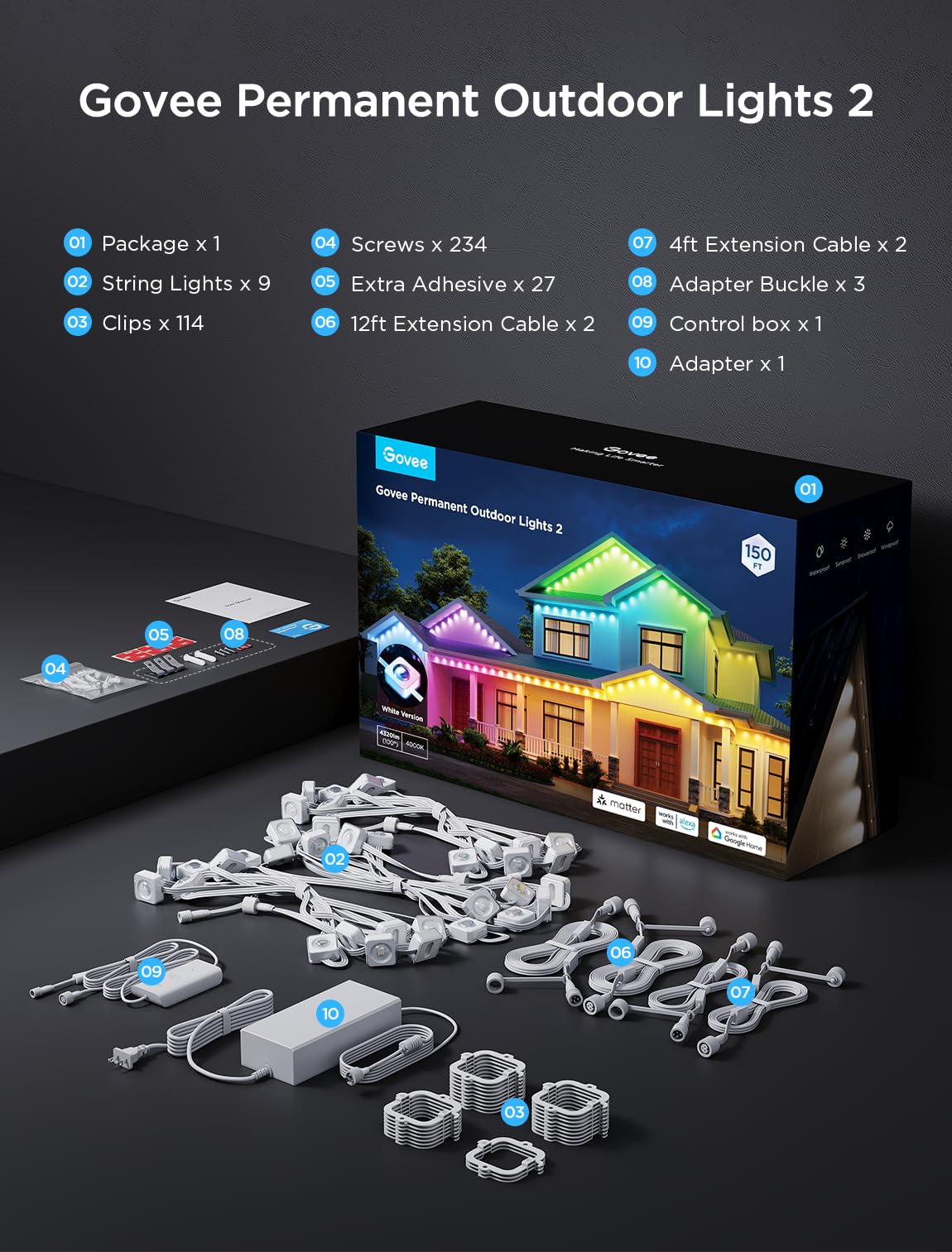 Govee Permanent Outdoor Lights 2 music mode and DreamView scenes