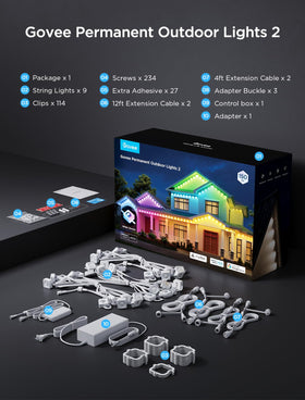 Govee Permanent Outdoor Lights 2 music mode and DreamView scenes