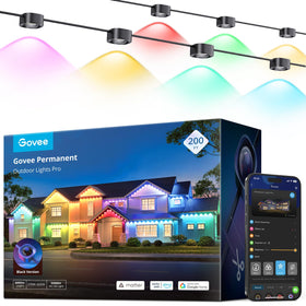 Govee Permanent Outdoor Lights Pro 200ft RGBIC LEDs for vibrant outdoor ambiance