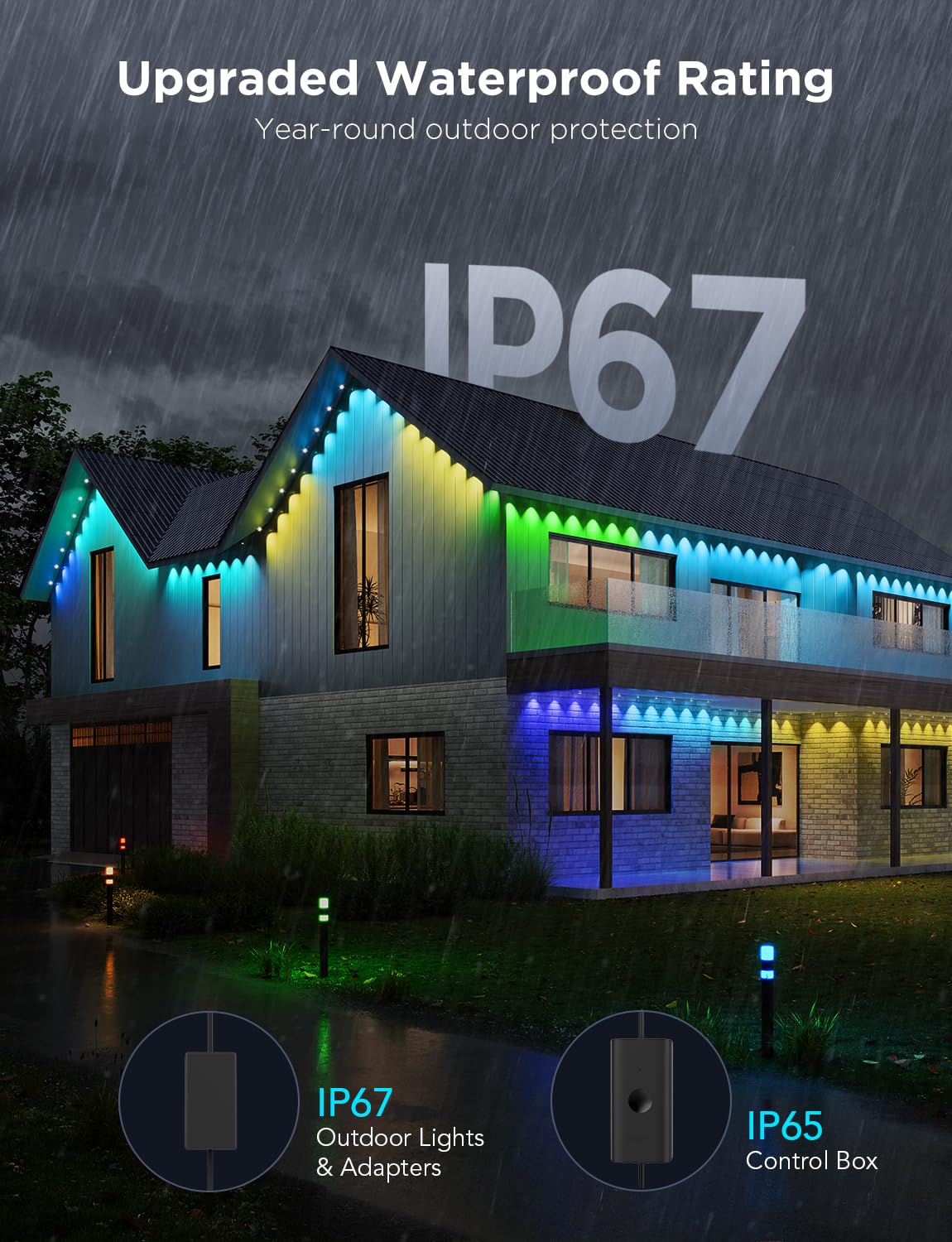 Govee Permanent Outdoor Lights Pro cuttable and extendable for DIY layouts