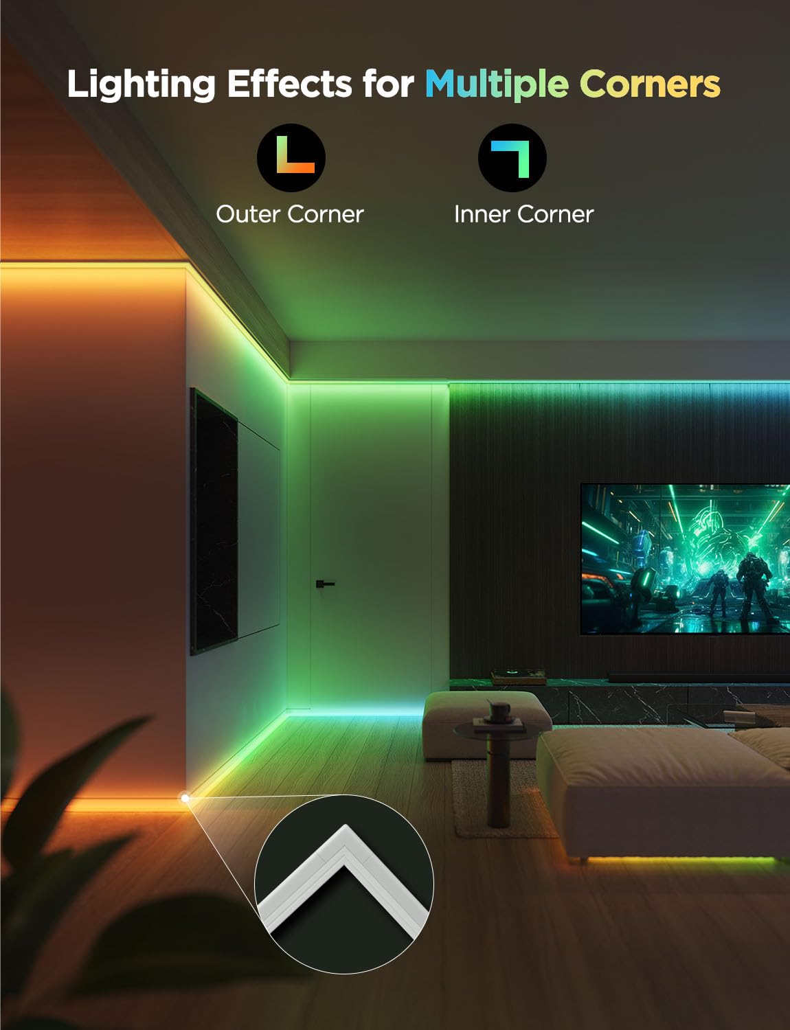 Govee RGBIC color modes offer dynamic scenes for parties.