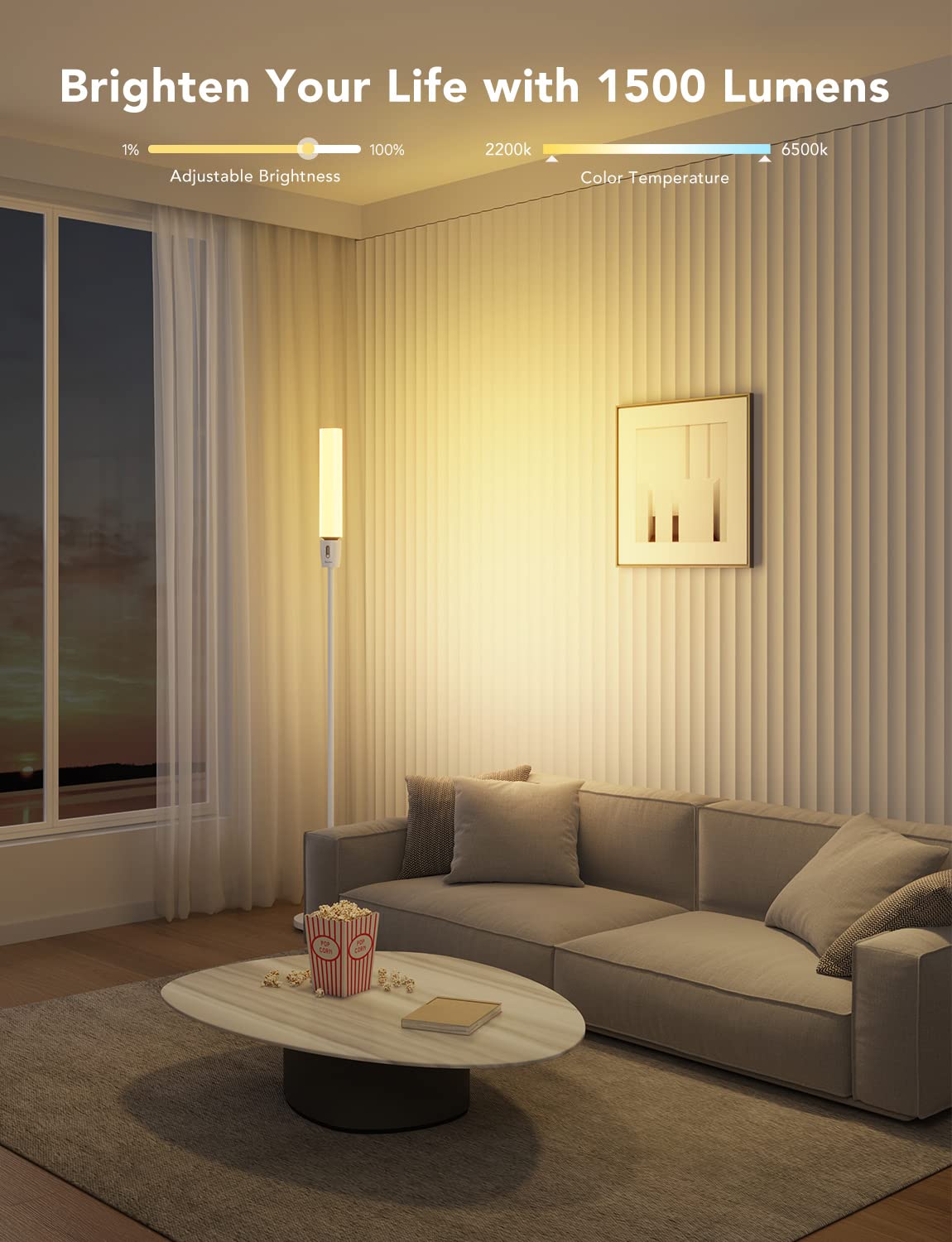 Music sync mode from Govee lamp reacting to track rhythm