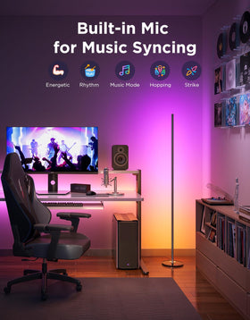 Govee RGBIC Floor Lamp app control lets you customize scenes and colors.