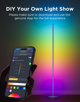 Govee RGBIC Floor Lamp Basic QR code app setup with genuine Govee Home