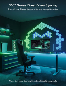 Govee neon silicone wrap smoothly around your desk edges.