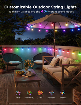 Govee RGBIC bulbs provide warm white dimmable glow for cozy evenings.
