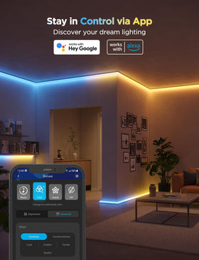 Govee RGBIC lights for cabinet ambience creates practical, subtle accent lighting