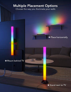 Govee RGBIC light bars wall mount option for ambient room lighting