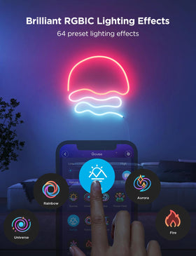 Govee RGBIC neon with 64 presets enables vibrant dynamic scenes