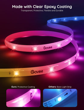 Govee RGBIC Pro LED strip ideal for living room ambience and decor.