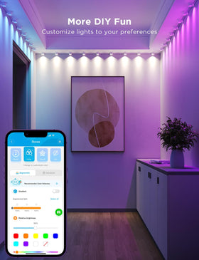 Govee RGBIC string downlights DIY mode offers creative color and brightness control.