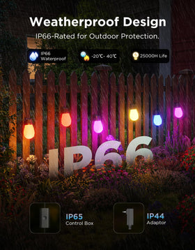 Govee S14 IP66 durability for all weather outdoor use