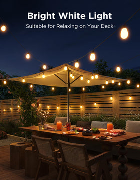 Govee S14 144 ft of bulbs deliver broad coverage for decks and gardens.