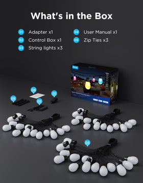 Govee S14 quick and easy installation with versatile mounting options.