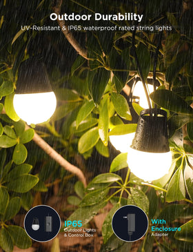 Govee shatterproof bulbs resist breakage in windy nights
