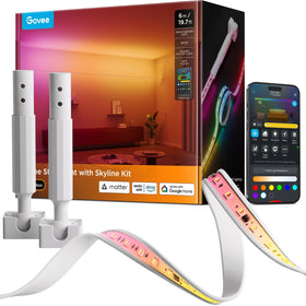 Govee Skyline Kit wall-washing delivers dramatic ambient color on walls.